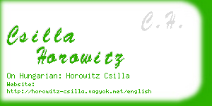csilla horowitz business card